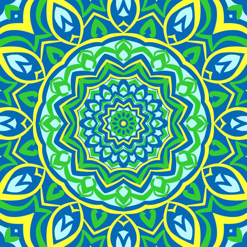 abstract mandala background psychedelic style round trippy vector design