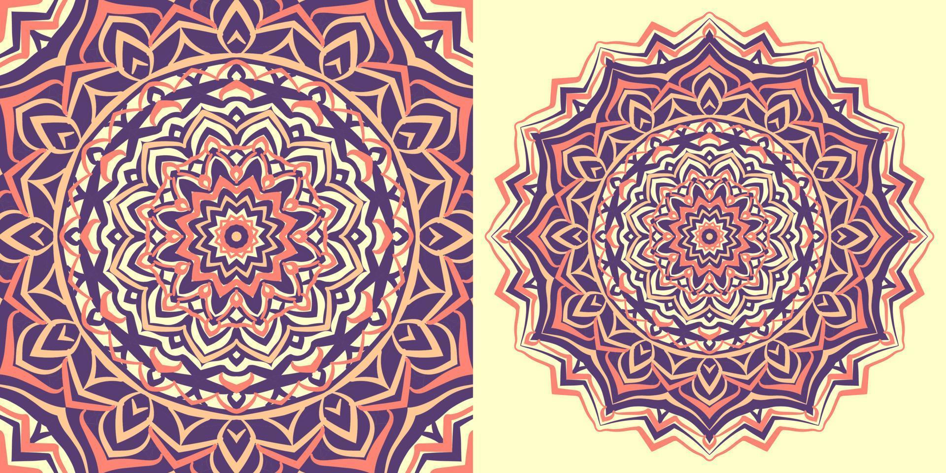 abstract mandala background psychedelic style round trippy vector design