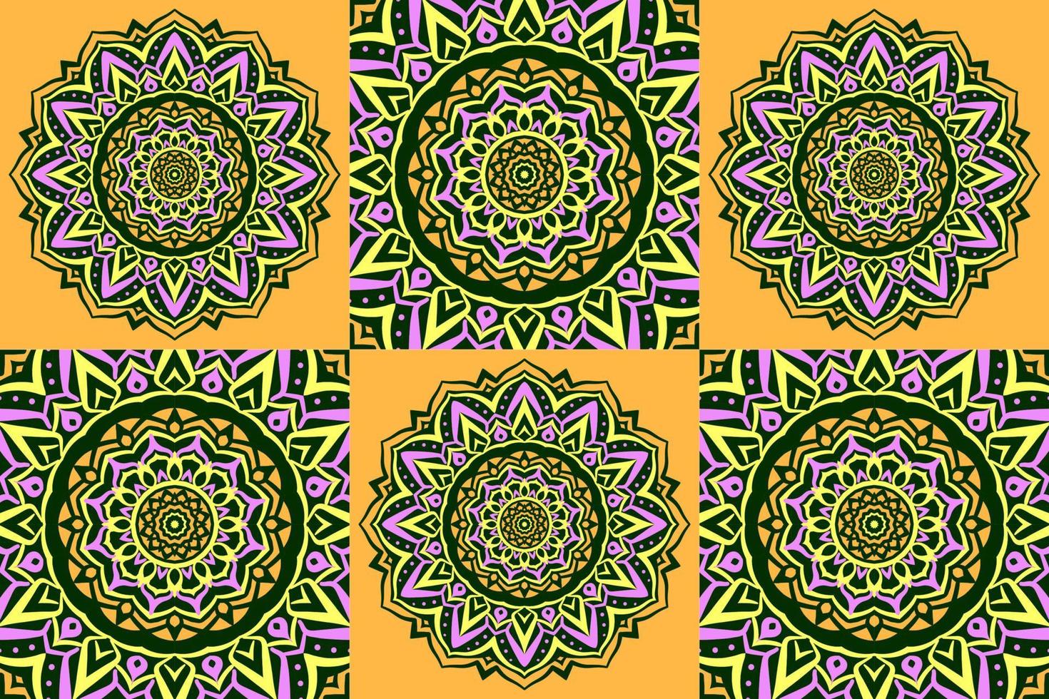 vintage mandala art pattern abstract texture background vector