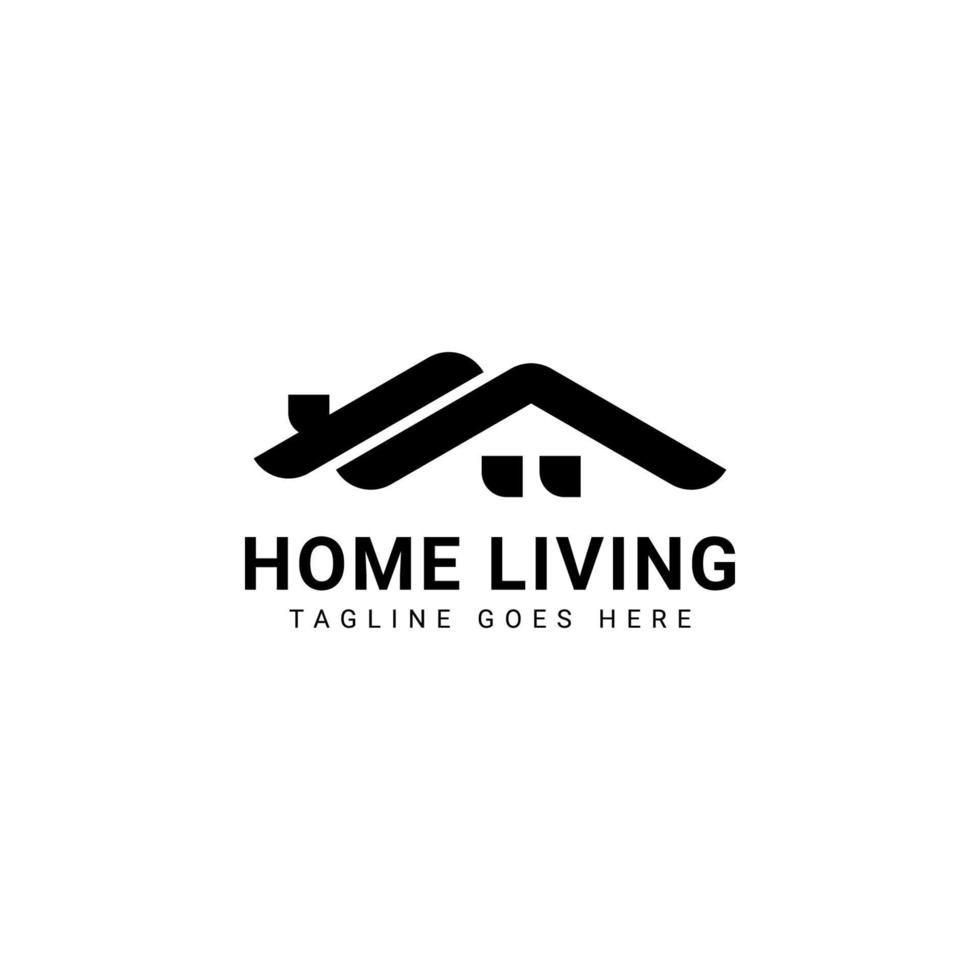 clean and minimalist monogram roofs vector logo design for real estate ...