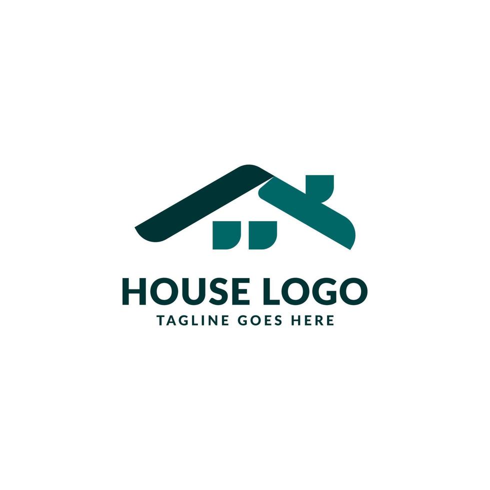 vector de logotipo de casa simple, minimalista y elegante para alquiler de viviendas o agente inmobiliario