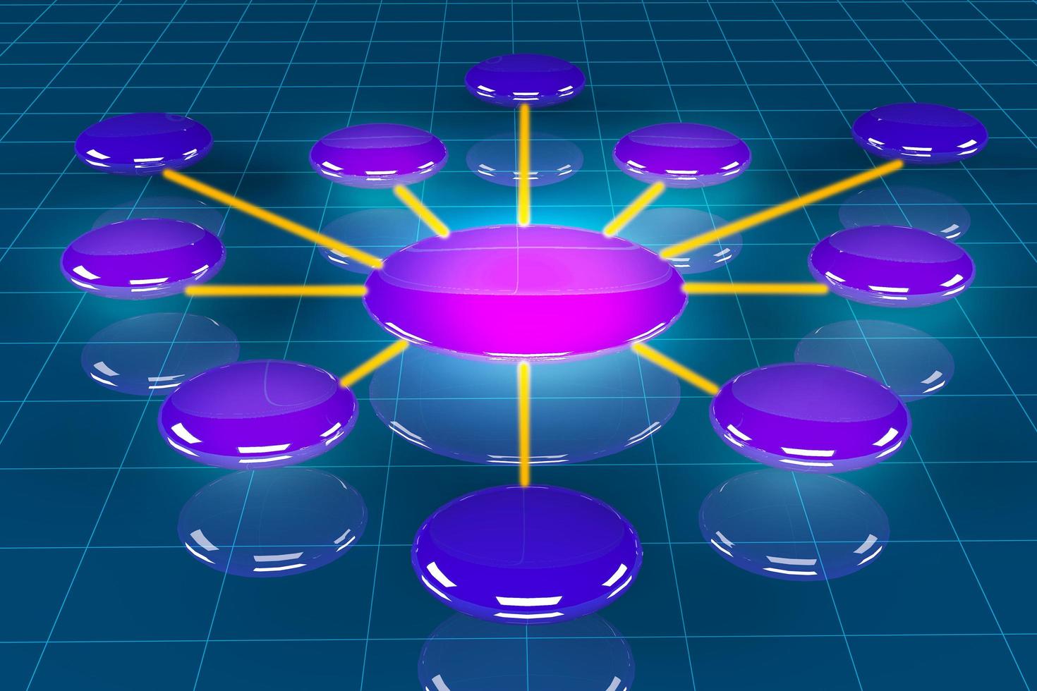 colorful bubble diagram on tile blue background 13070701 Stock Photo at