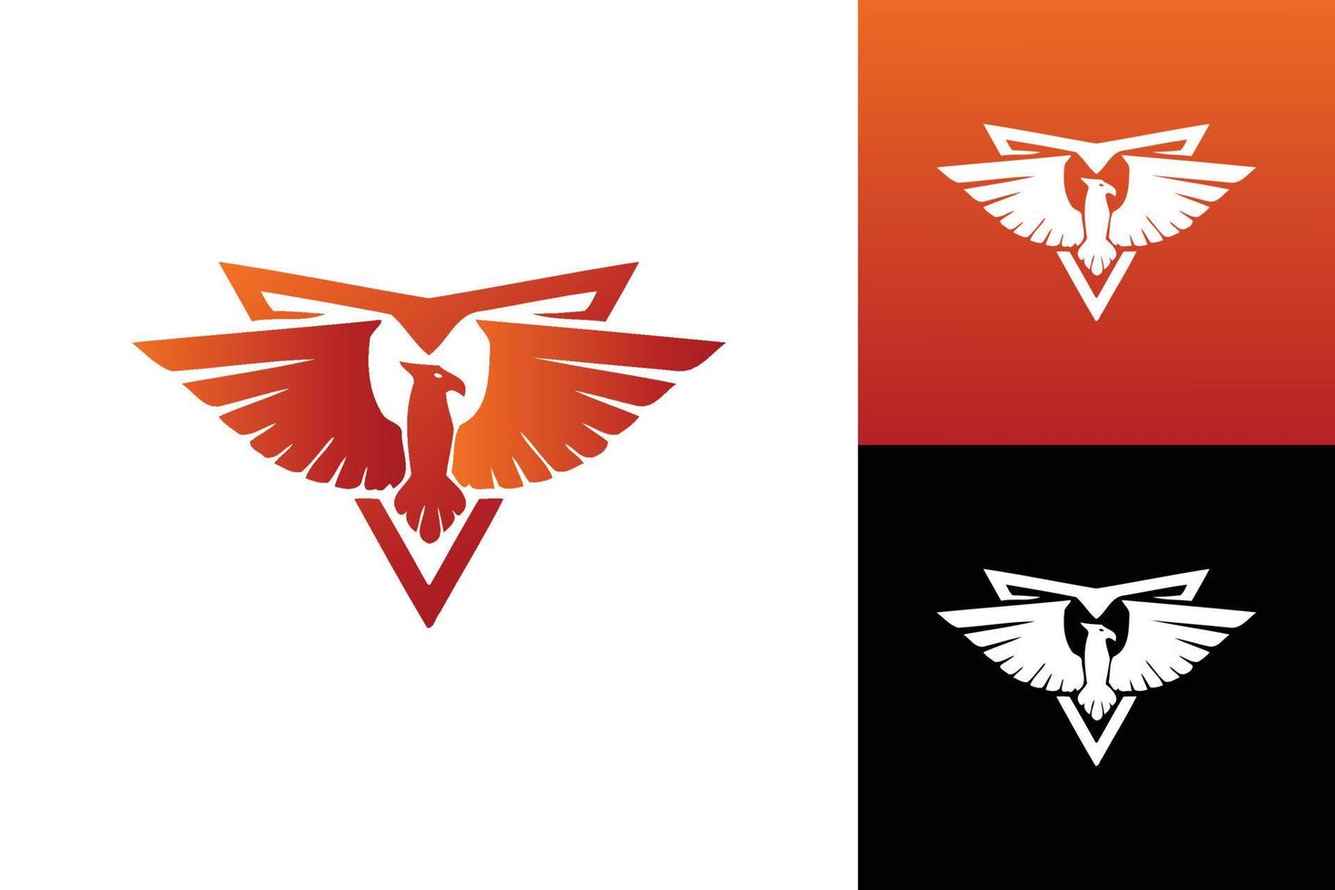miedosomlogo, phenix logo pájaro águila vector