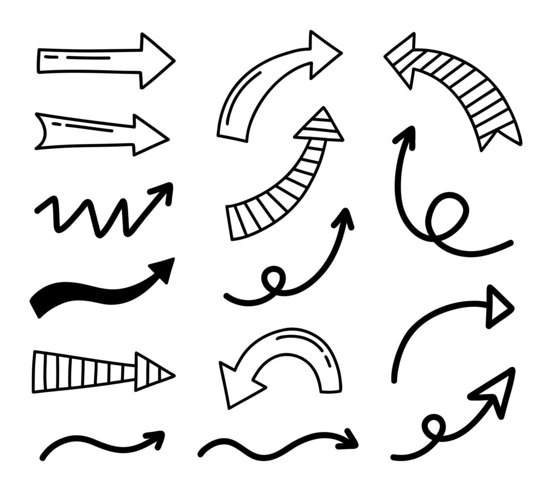 Doodle Arrow Clip Art Black And White