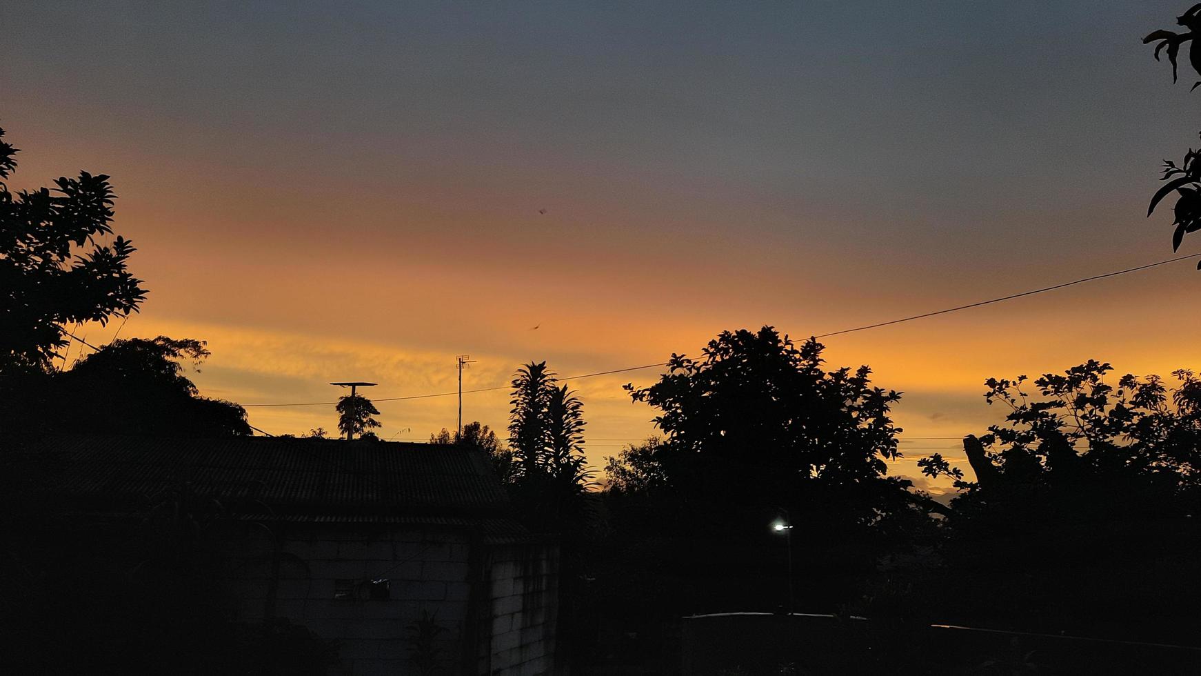 Beautiful evening sky background in Bogor, Indonesia 01 photo