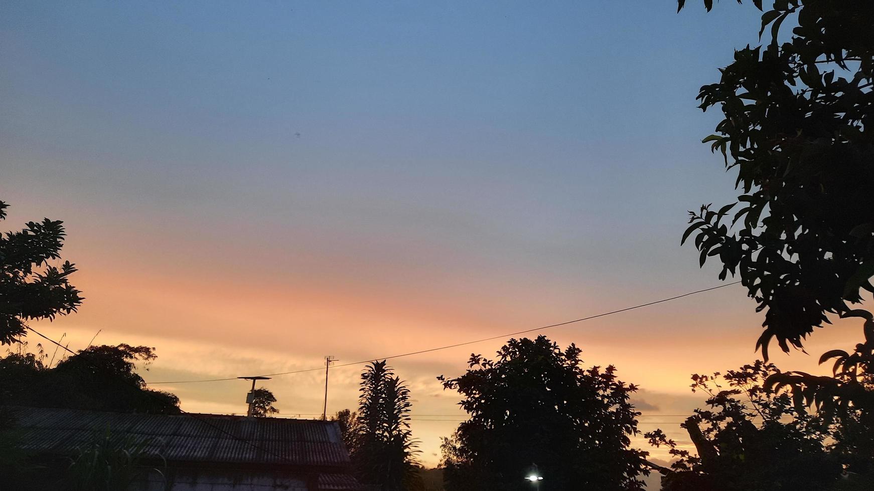 Beautiful evening sky background in Bogor, Indonesia 04 photo