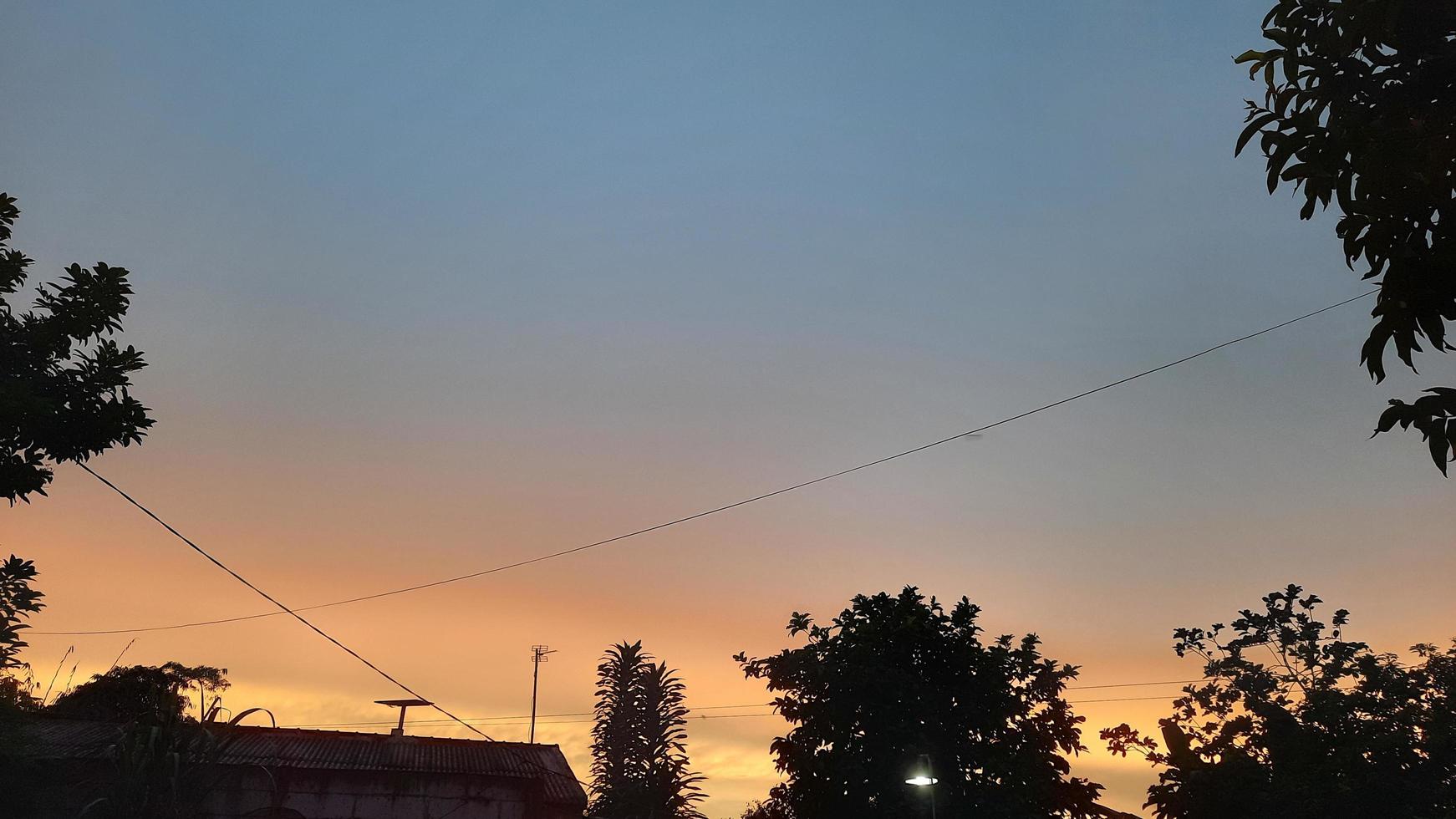 Beautiful evening sky background in Bogor, Indonesia 02 photo