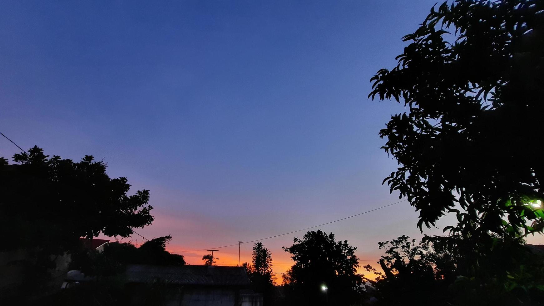 Beautiful evening sky background in Bogor, Indonesia 06 photo