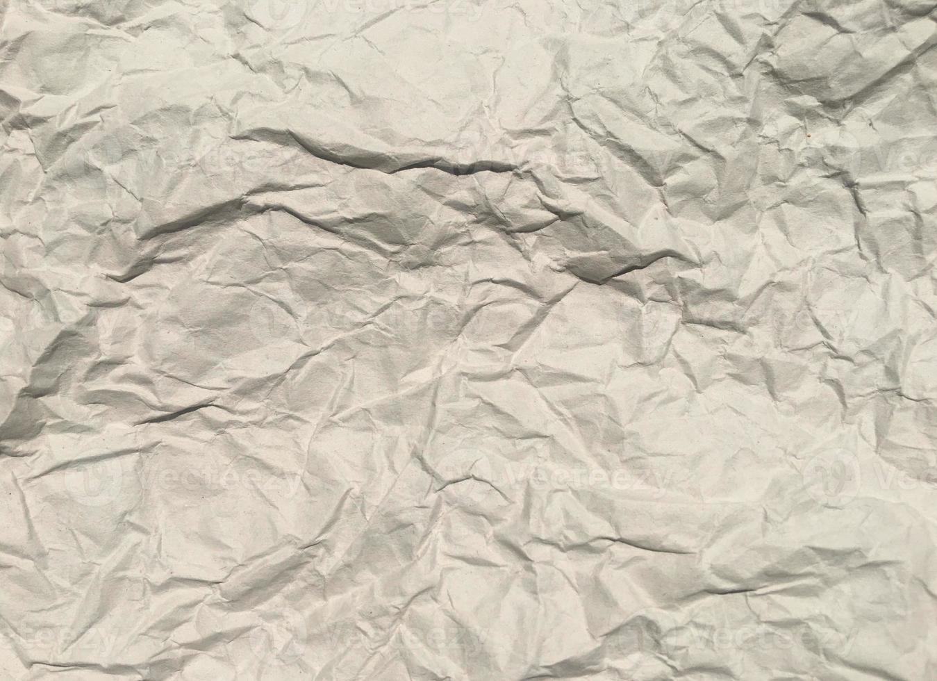 White crumpled paper texture background for Design with space. photo