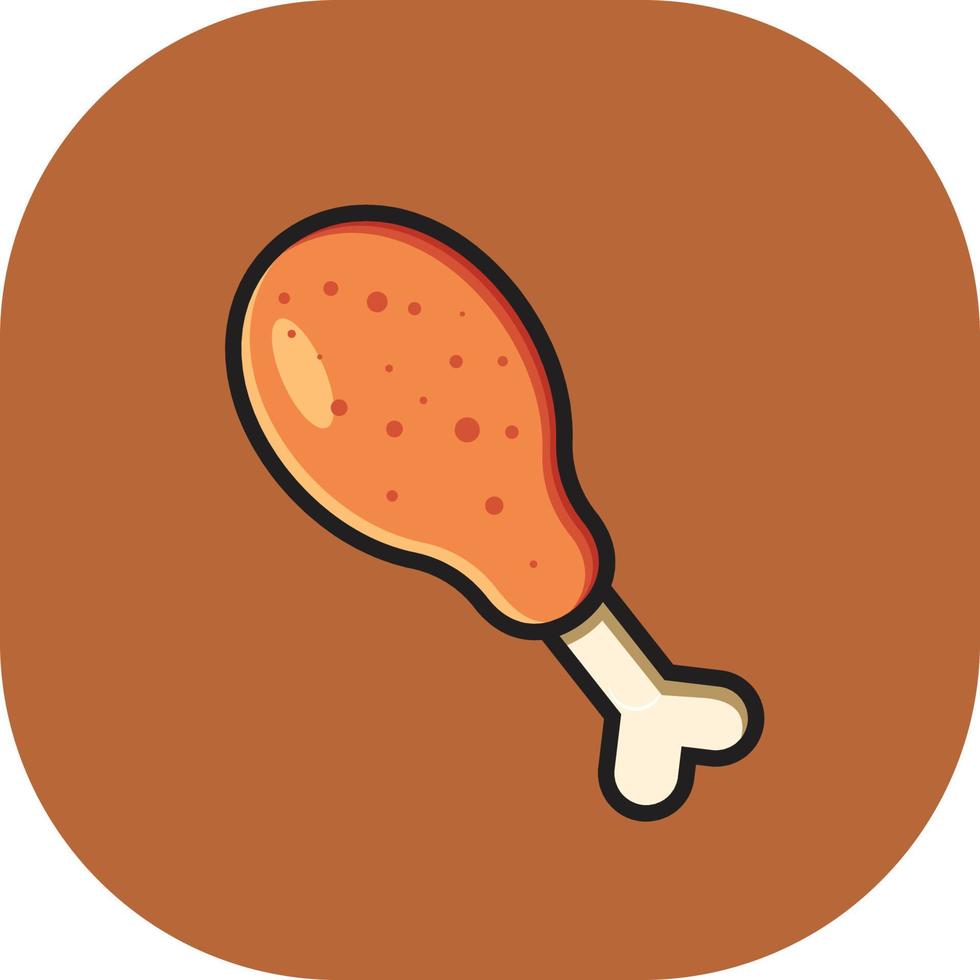 Illustration of chicken thighs below vector