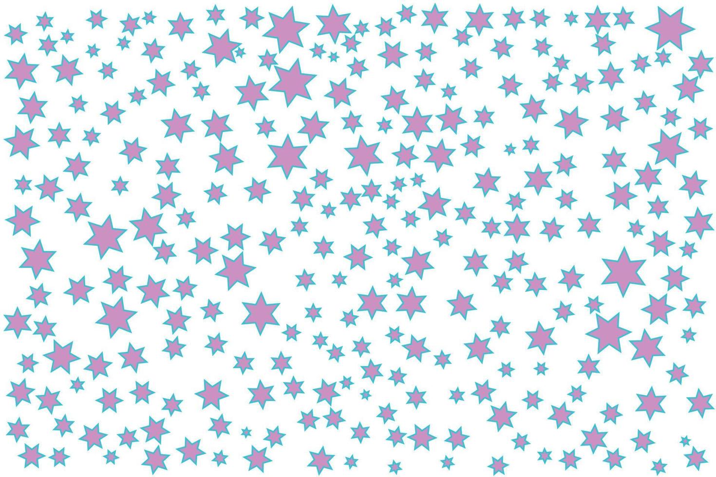 Pink stars pattern with blue borders on white background vector
