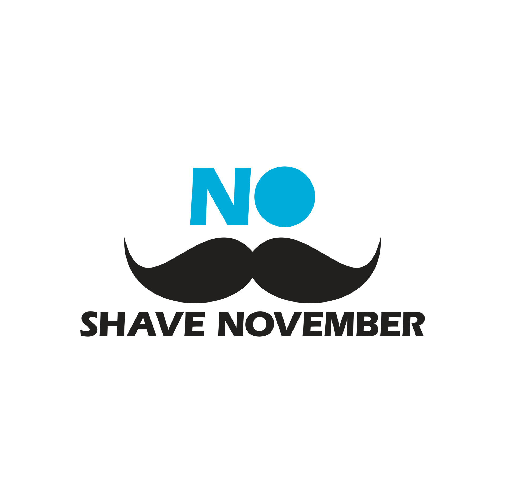 No Shave November Typographic Vector Design. Vector poster or banner