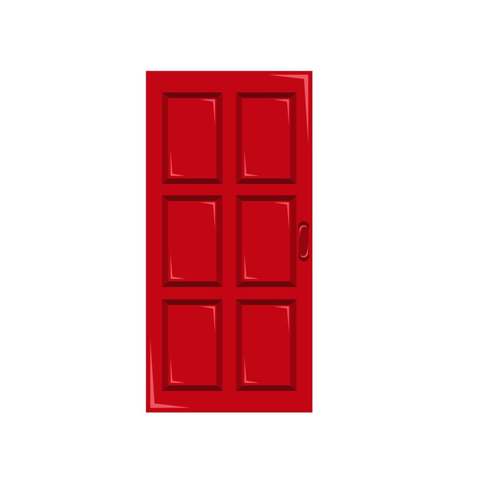 ilustración de puerta roja vector