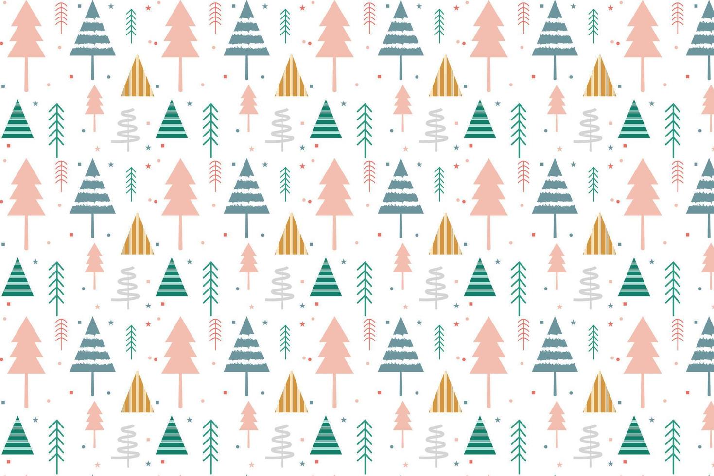 Simple Christmas seamless pattern with geometric motifs. Snowflakes and circles with different ornaments. Magic nature fantasy snowfall texture decoration design vector