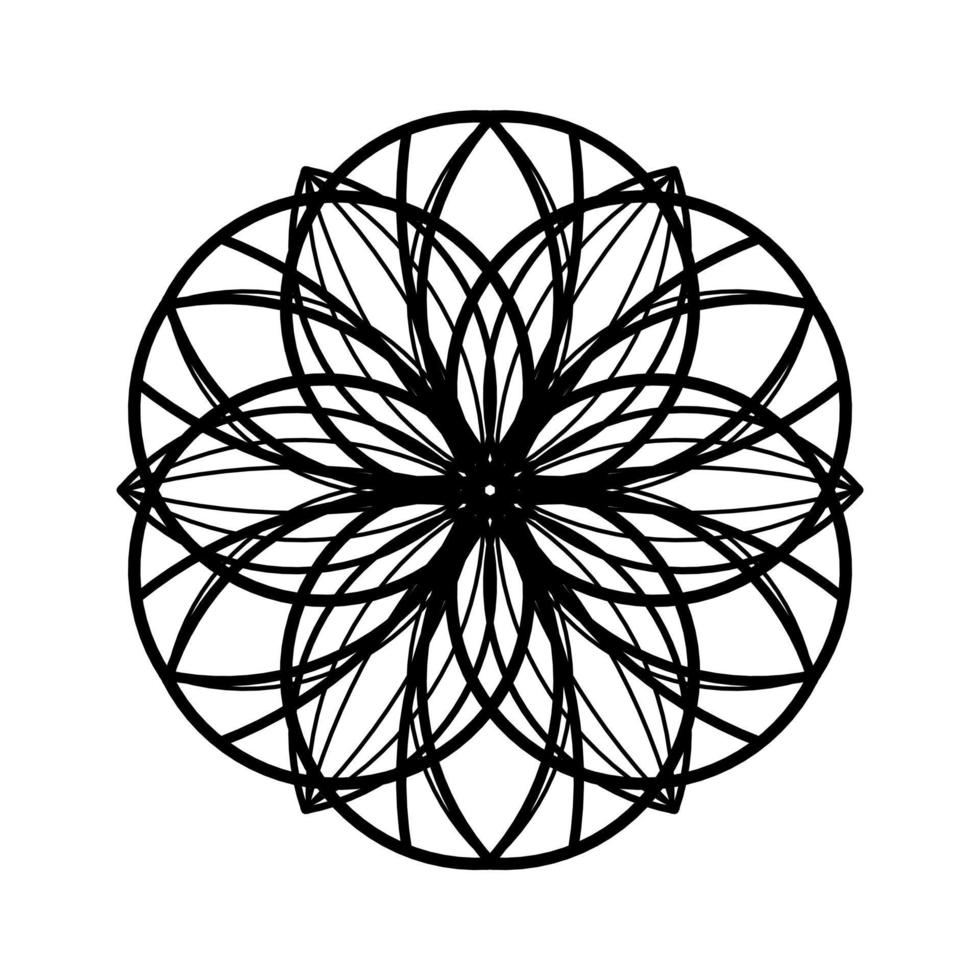 Circular pattern in form of mandala with flower. Round Pattern Mandala. Round backgrounds for the greeting cards, invitation, tattoo template, business style, cards or else. Vector illustration