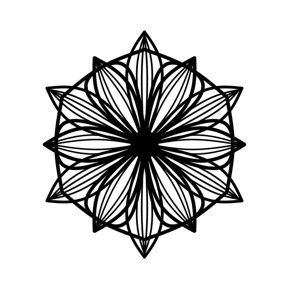 Circular pattern in form of mandala with flower. Round Pattern Mandala. Round backgrounds for the greeting cards, invitation, tattoo template, business style, cards or else. Vector illustration