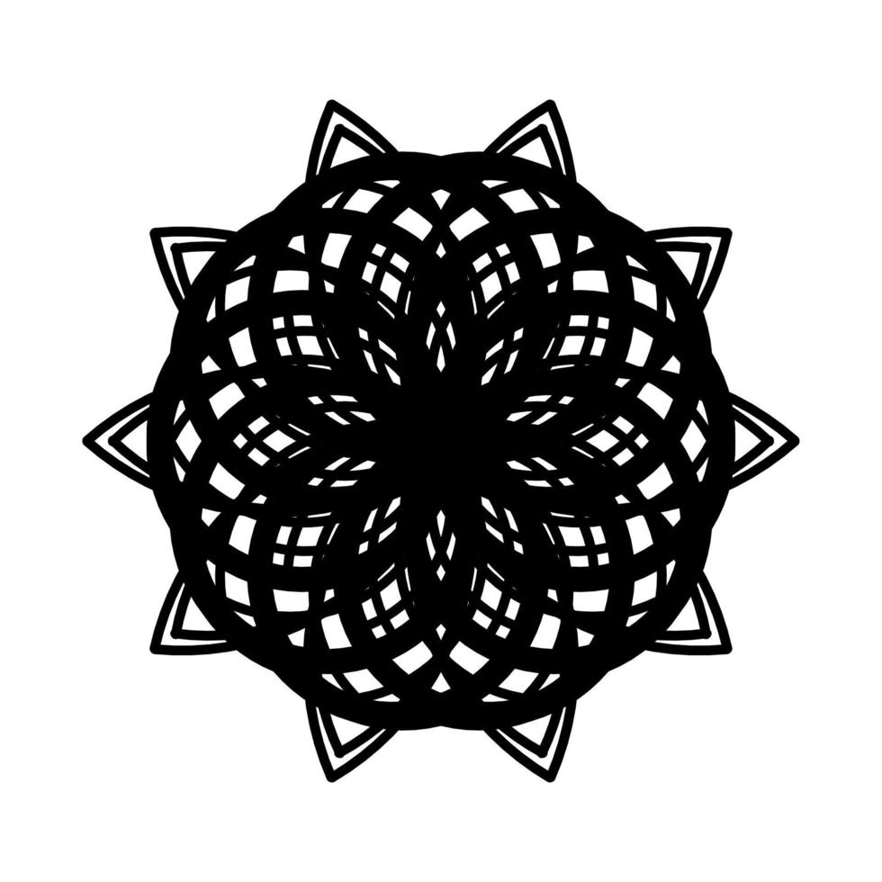 Circular pattern in form of mandala with flower. Round Pattern Mandala. Round backgrounds for the greeting cards, invitation, tattoo template, business style, cards or else. Vector illustration