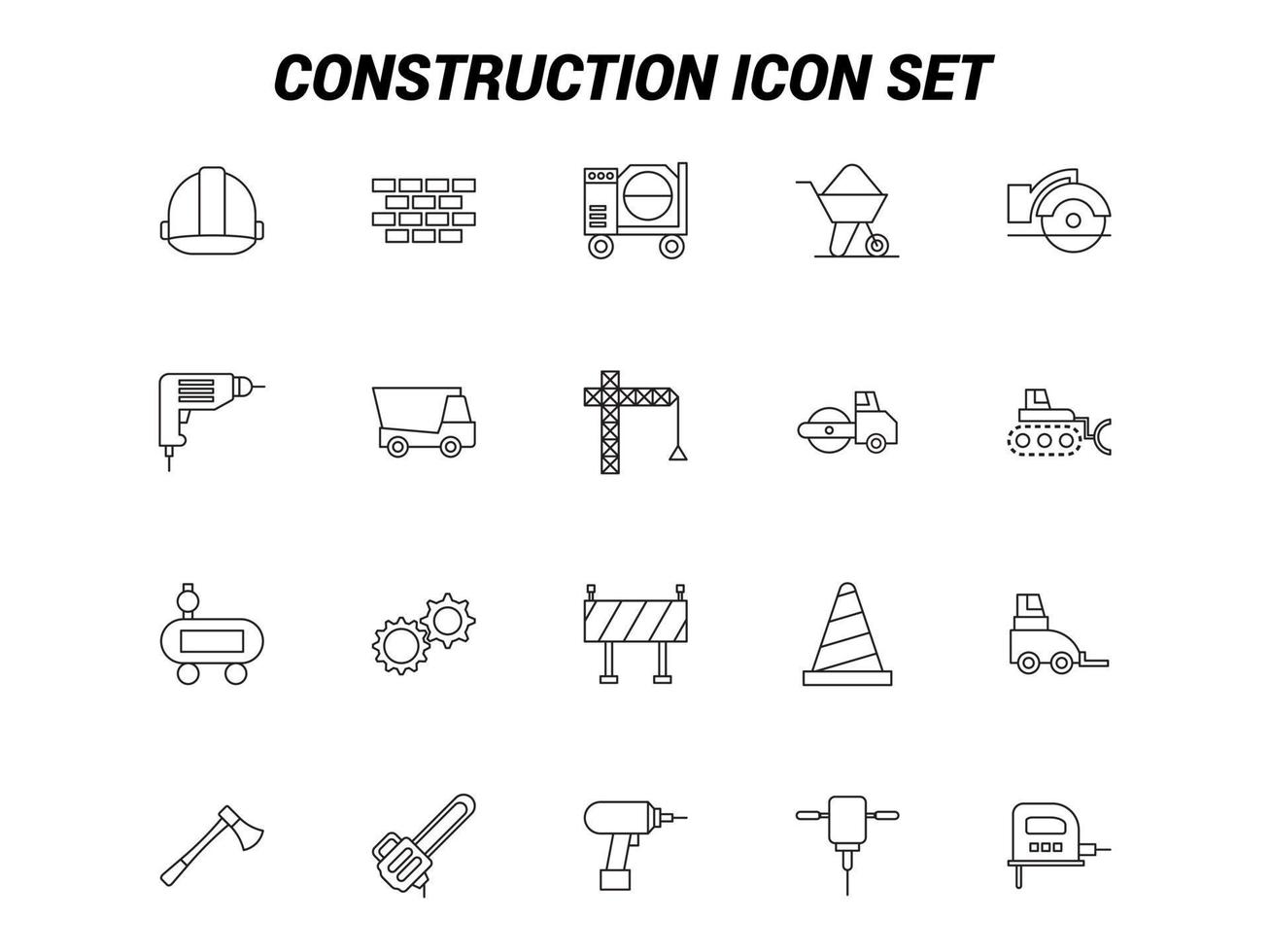 Construction Vector for Website, UI Essential, Symbol, Presentation