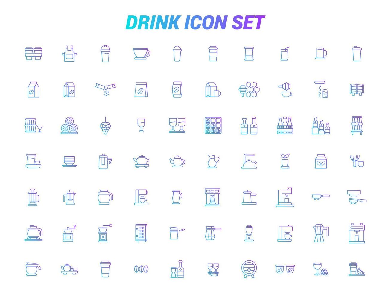 Drink Icon for website, symbol, UI Essential, design, presentation vector