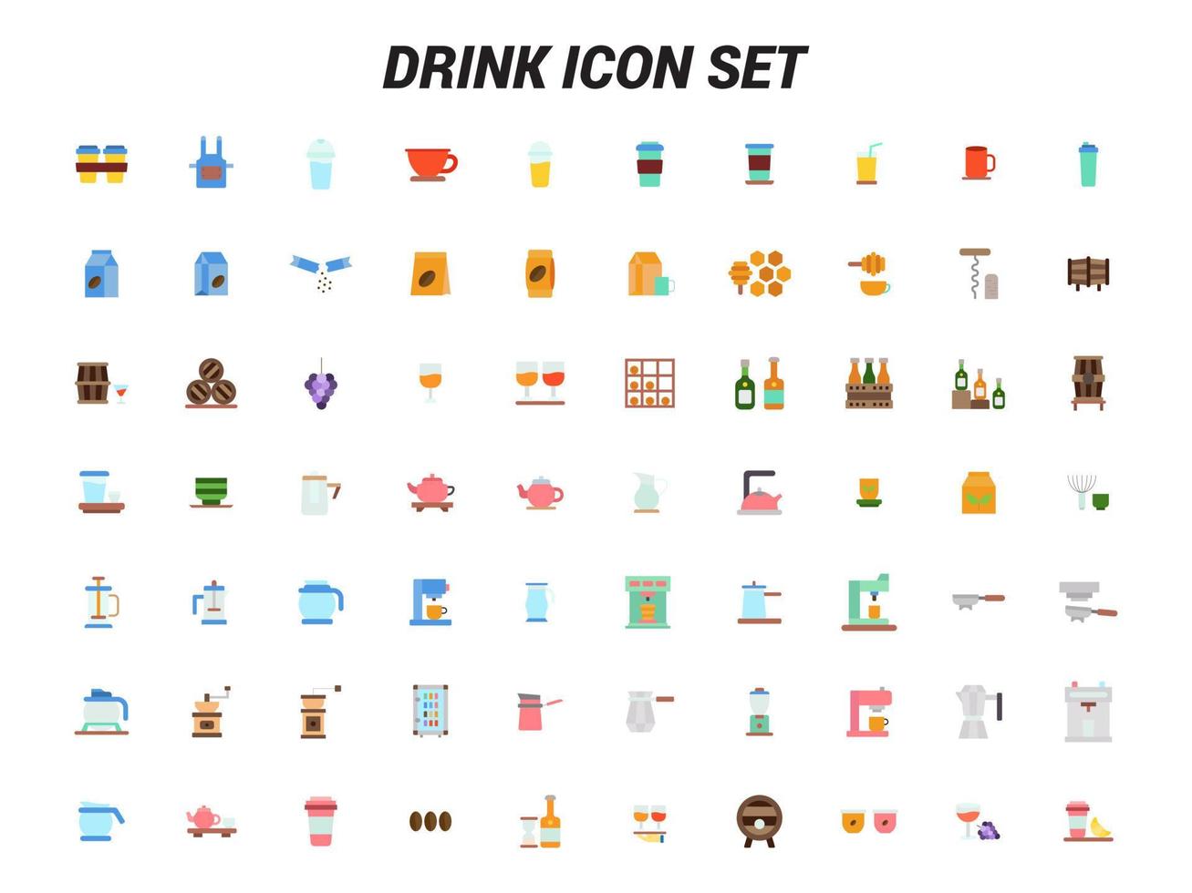 Drink Icon for website, symbol, UI Essential, design, presentation vector