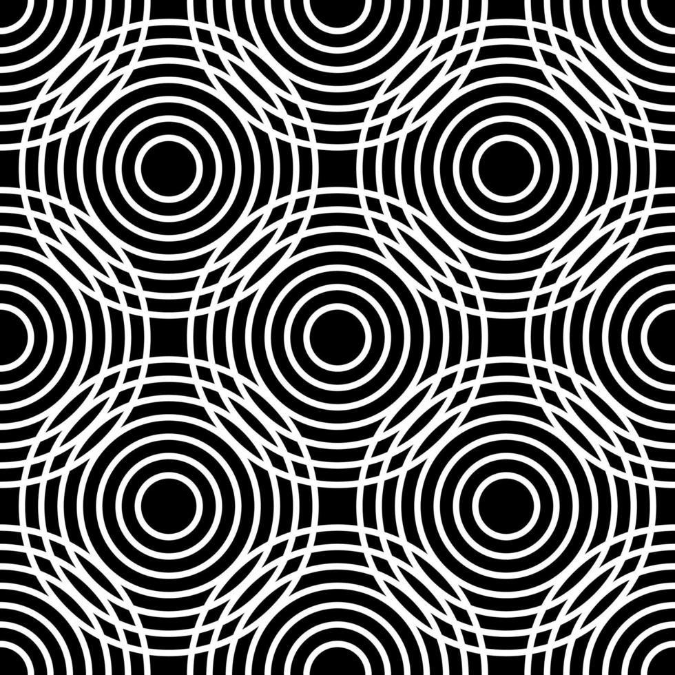 circles seamless pattern. geometric wallpaper. optical illusions. interior decor. fabric texture vector