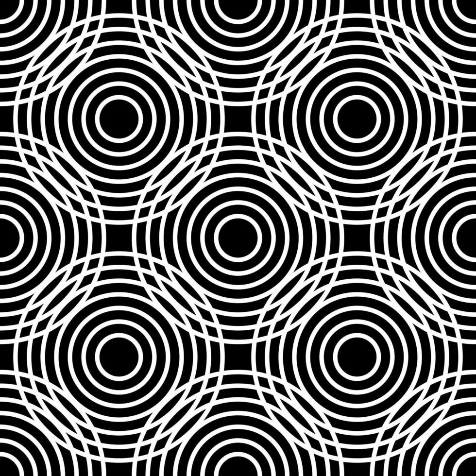 circles seamless pattern. geometric wallpaper. optical illusions. interior decor. fabric texture vector