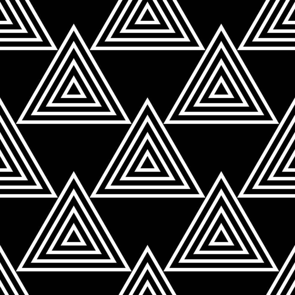 patrón sin costuras de triángulos. papel pintado geométrico. ilusiones ópticas. decoración de interiores textura de la tela vector