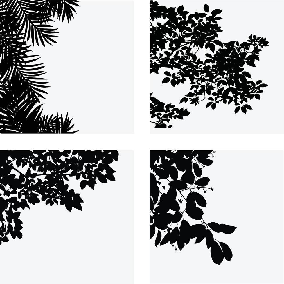 A vector collection of botanical leaves for artwork compositions