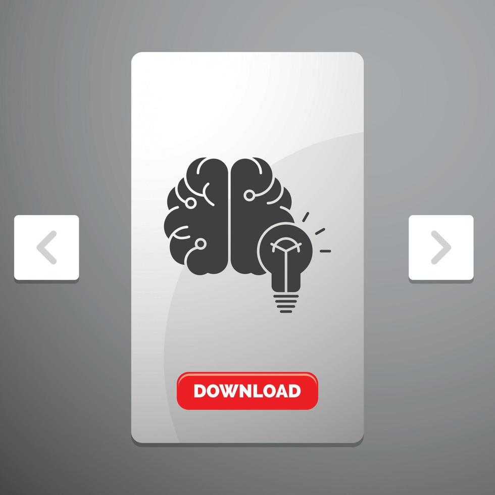 idea. business. brain. mind. bulb Glyph Icon vector