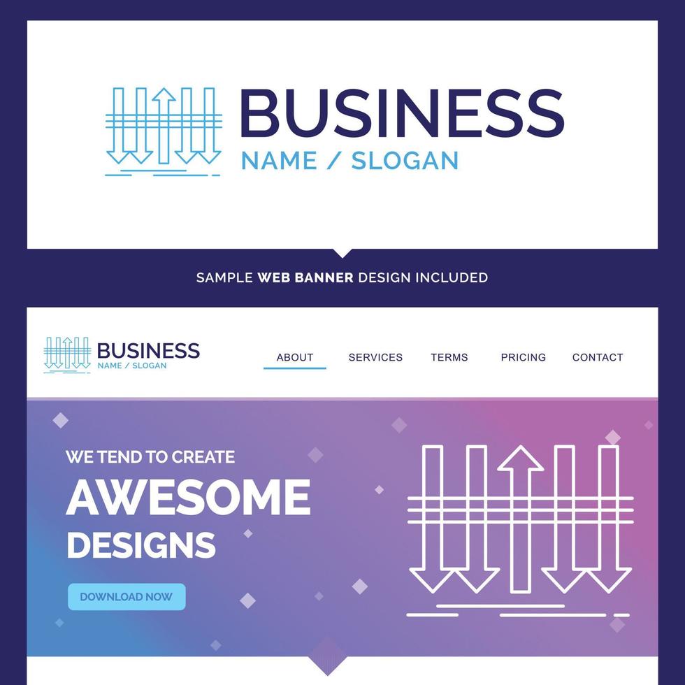 Beautiful Business Concept Brand Name Arrow vector