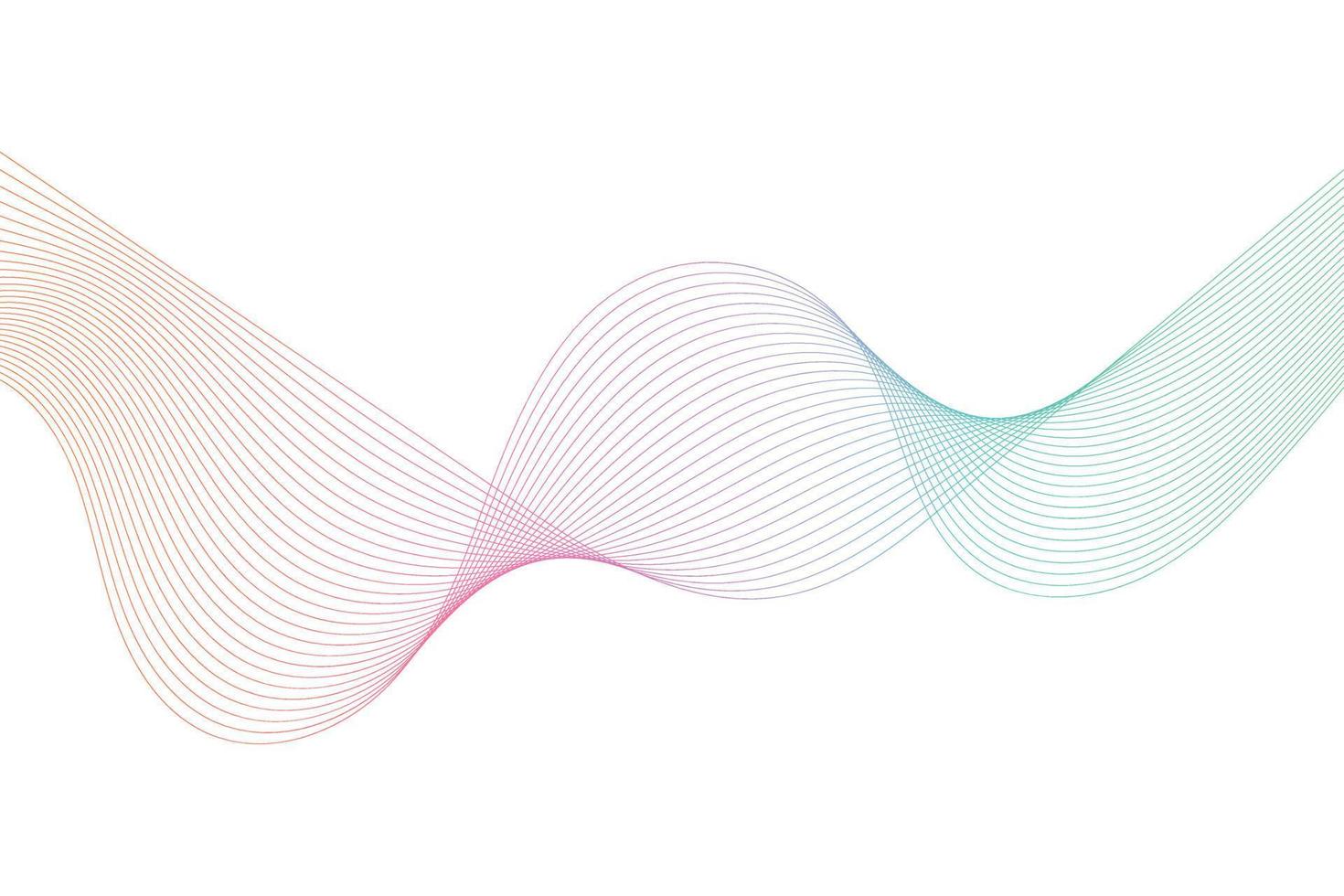 Abstract background with colorful wavy lines white background. Abstract gradient background design vector