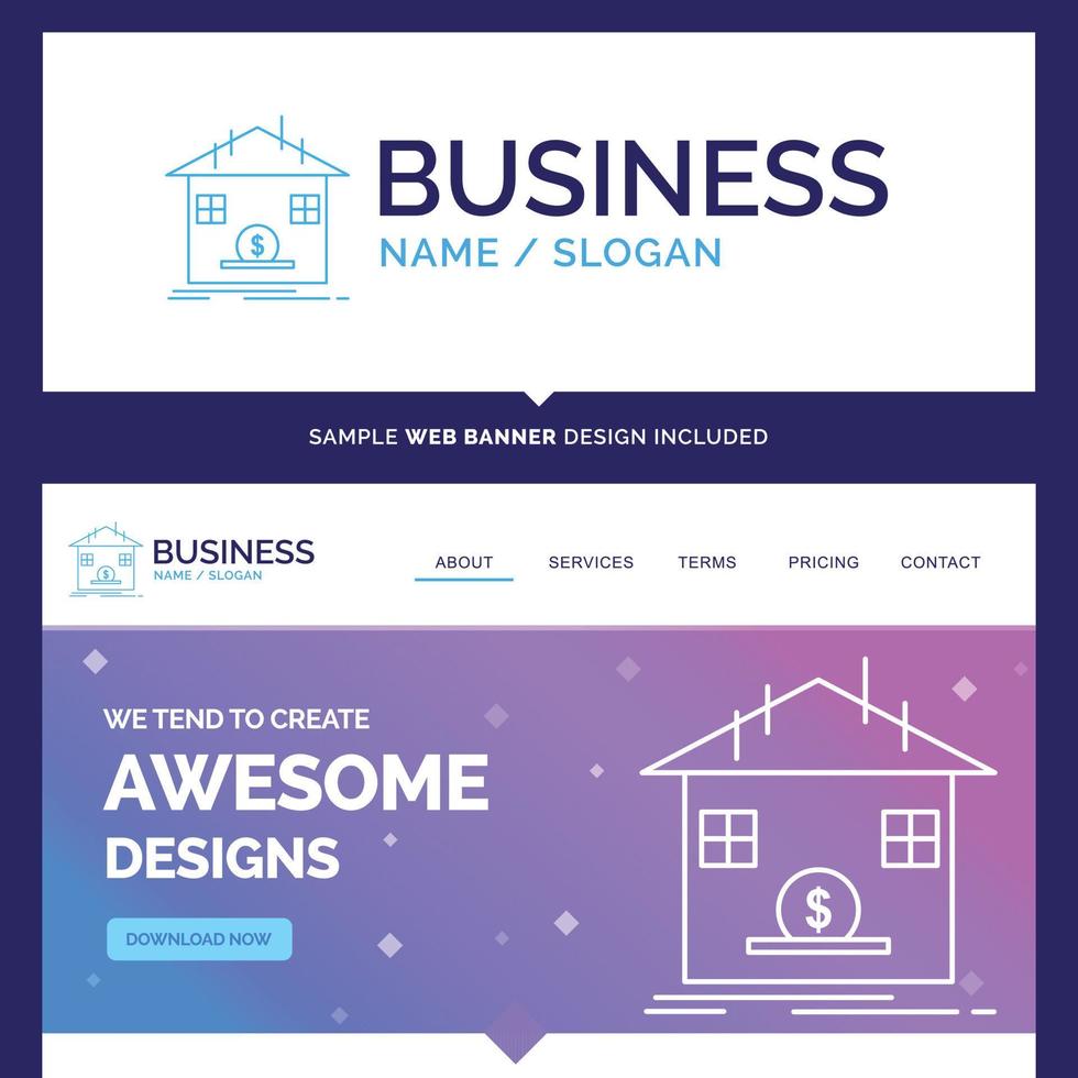 Beautiful Business Concept Brand Name Home Logo vector