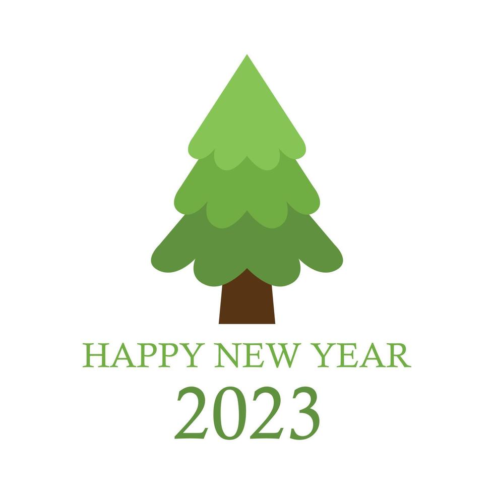 árbol de navidad abstracto, símbolo de vacaciones navidad, año nuevo 2023 - vector