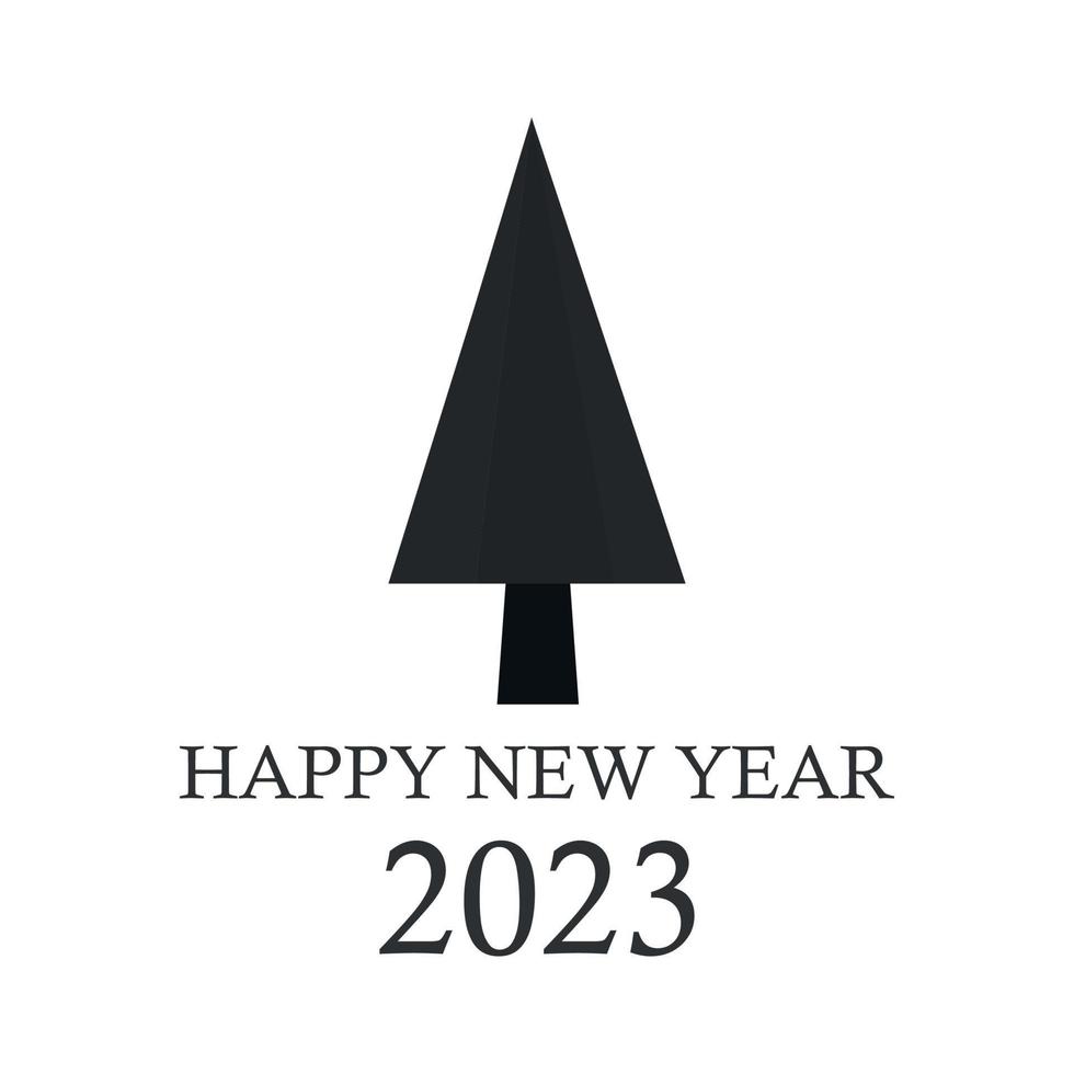 Abstract Christmas tree, holiday symbol christmas, new year 2023 - Vector