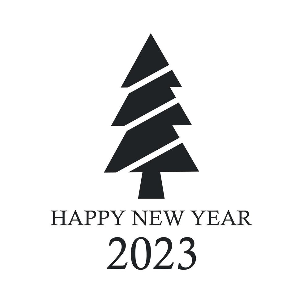 Abstract Christmas tree, holiday symbol christmas, new year 2023 - Vector