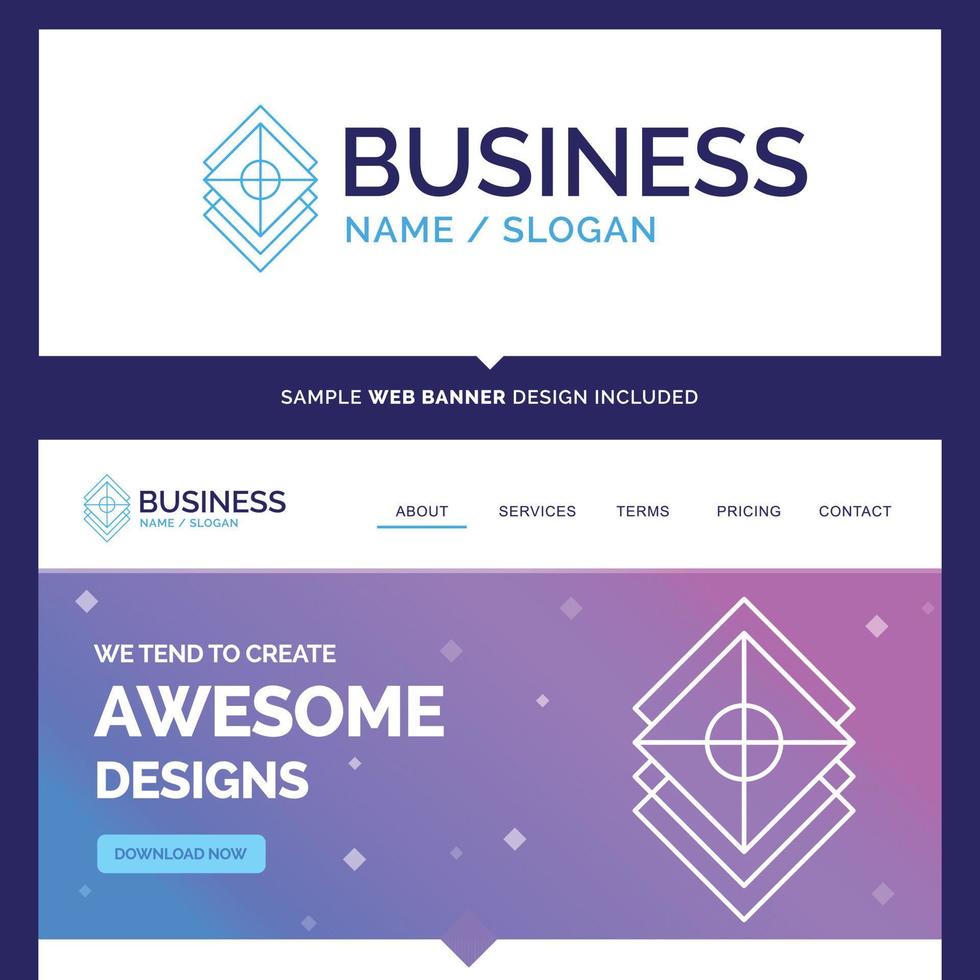 Beautiful Business Concept Brand Name Arrange. design Banner vector