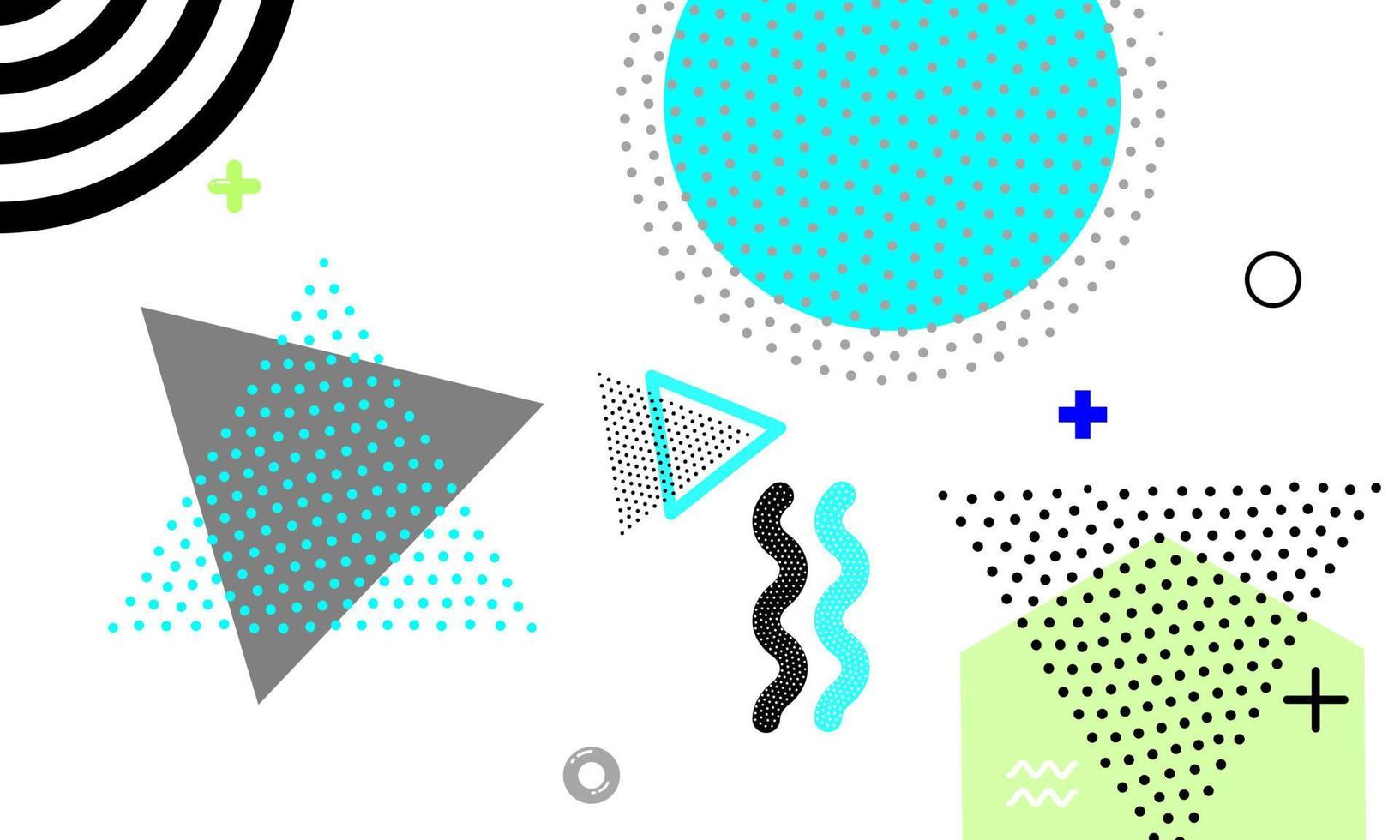 memphis background illustration and full of patterns vector