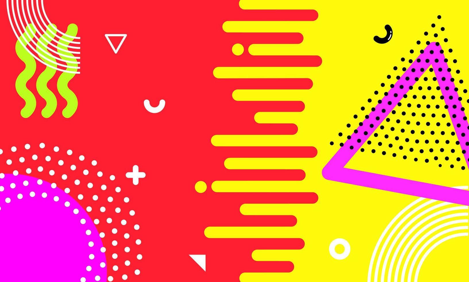 memphis background illustration and full of patterns vector