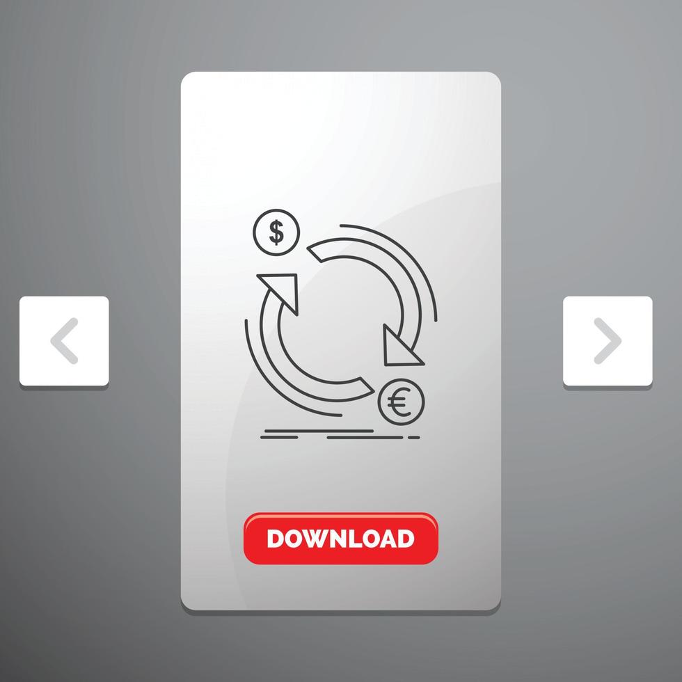 exchange. currency. finance. money. convert Line Icon vector