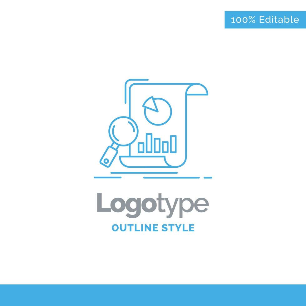 Blue Logo design for Analysis. analytics. business. financial vector
