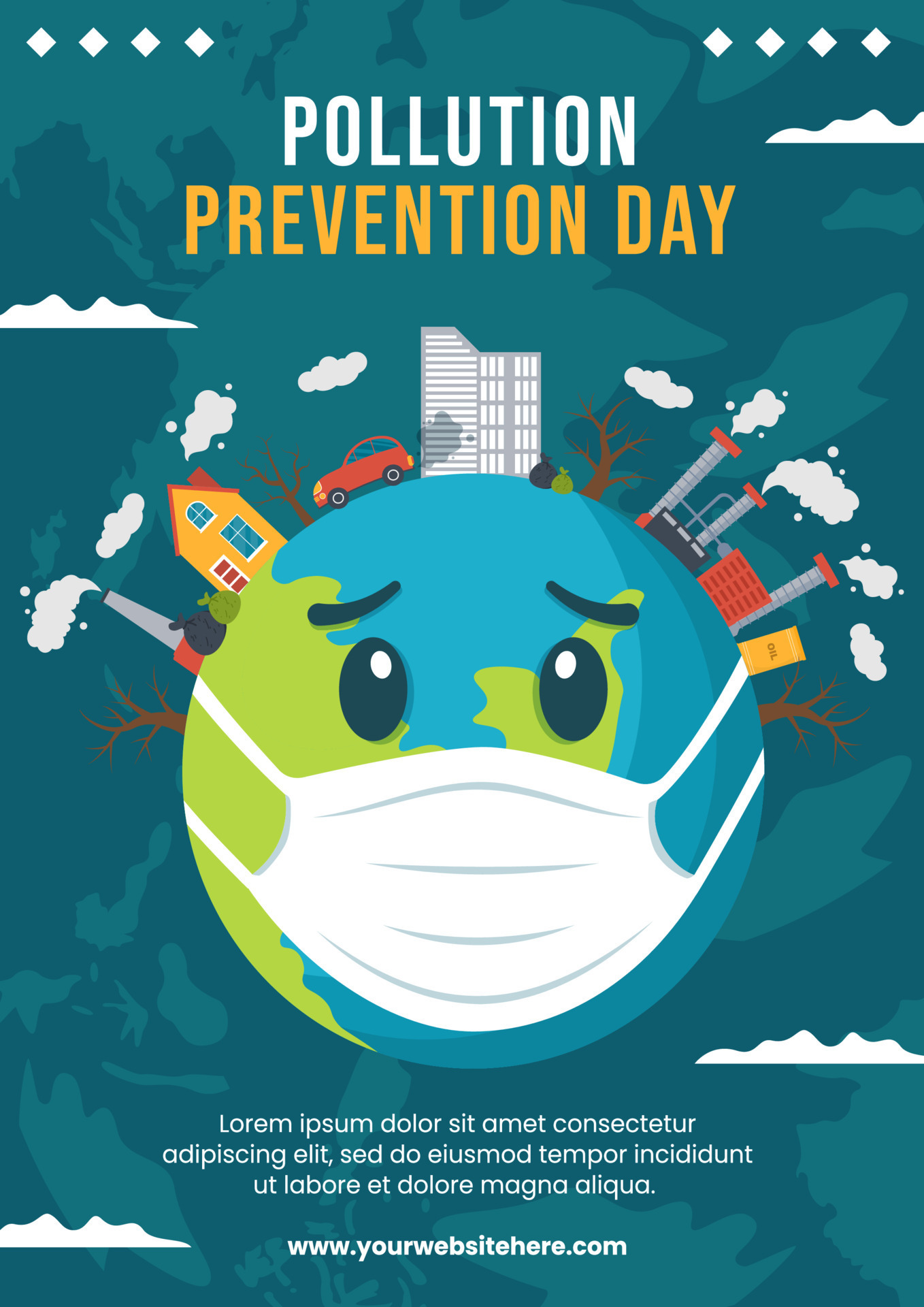 National Pollution Prevention Day Flyer Flat Cartoon Hand Drawn Templates  Illustration 13075169 Vector Art at Vecteezy