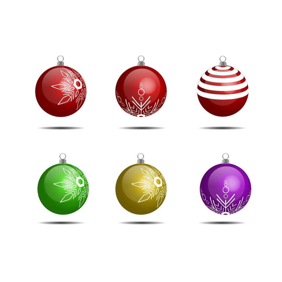 conjunto de lámpara vector ilustración lámpara decoración árbol navidad
