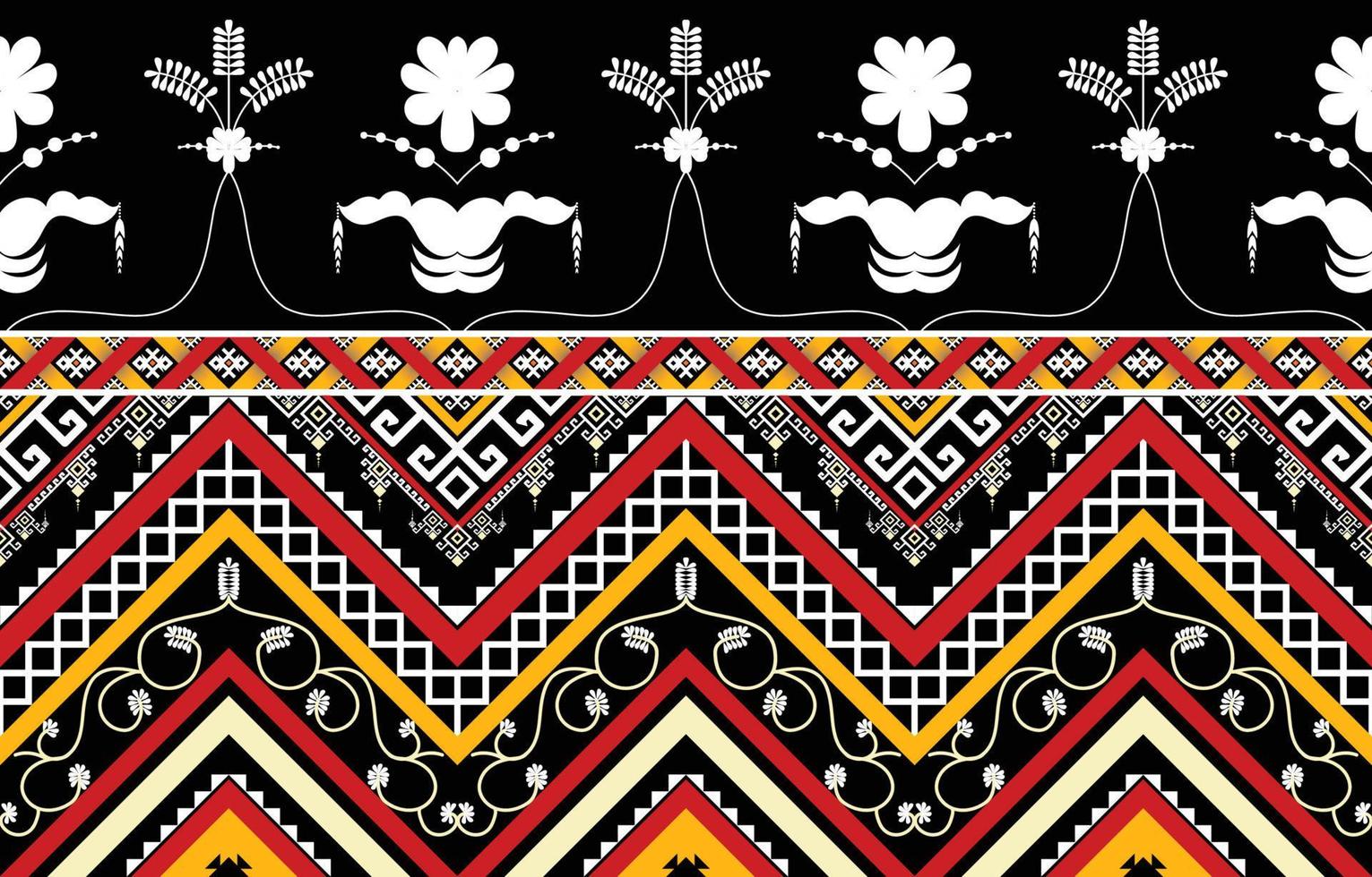 Geometric ethnic oriental ikat Zigzag seamless pattern traditional. Design for background, carpet, wallpaper, clothing, wrapping, Batik, fabric, linoleum, tile. Vector illustration. embroidery style.
