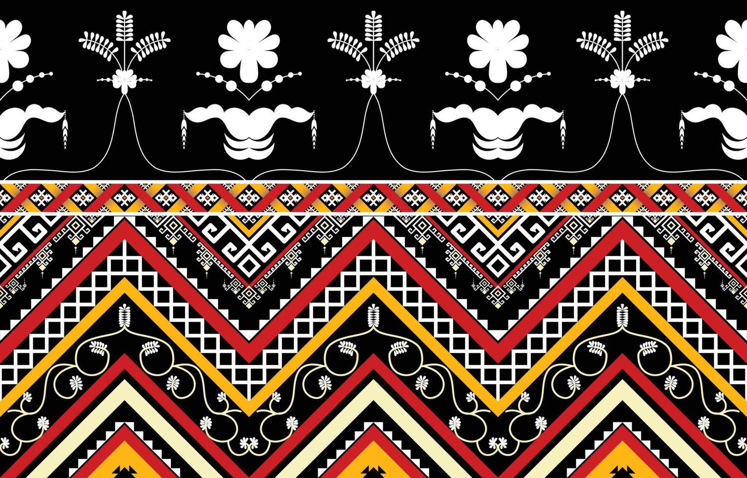 Geometric ethnic oriental ikat Zigzag seamless pattern traditional. Design for background, carpet, wallpaper, clothing, wrapping, Batik, fabric, linoleum, tile. Vector illustration. embroidery style.