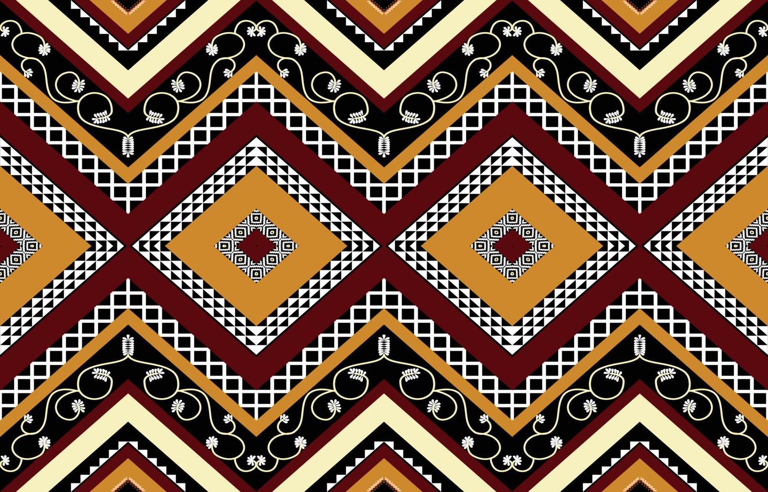 Geometric ethnic oriental ikat Zigzag seamless pattern traditional. Design for background, carpet, wallpaper, clothing, wrapping, Batik, fabric, linoleum, tile. Vector illustration. embroidery style.