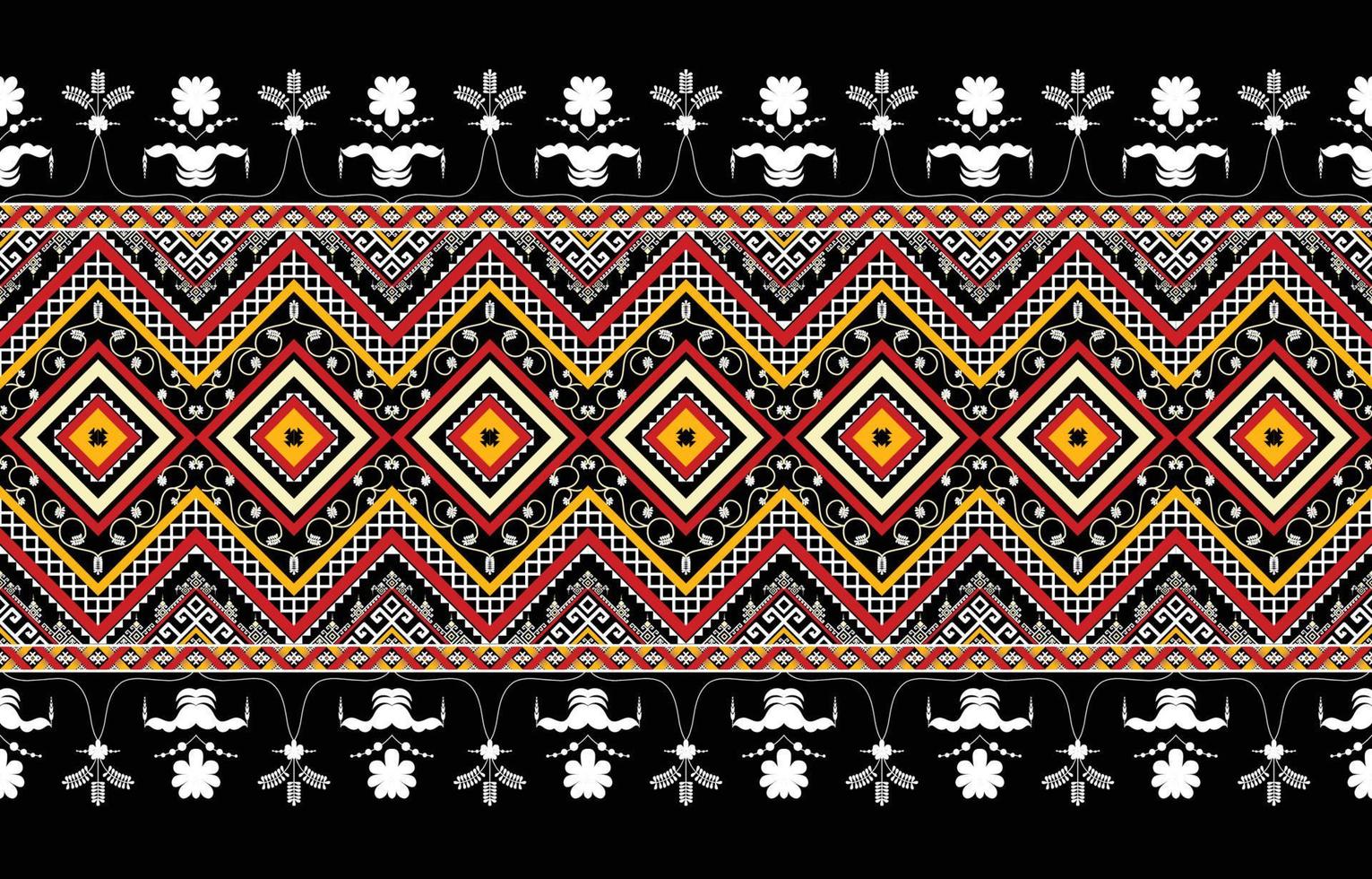 Geometric ethnic oriental ikat Zigzag seamless pattern traditional. Design for background, carpet, wallpaper, clothing, wrapping, Batik, fabric, linoleum, tile. Vector illustration. embroidery style.