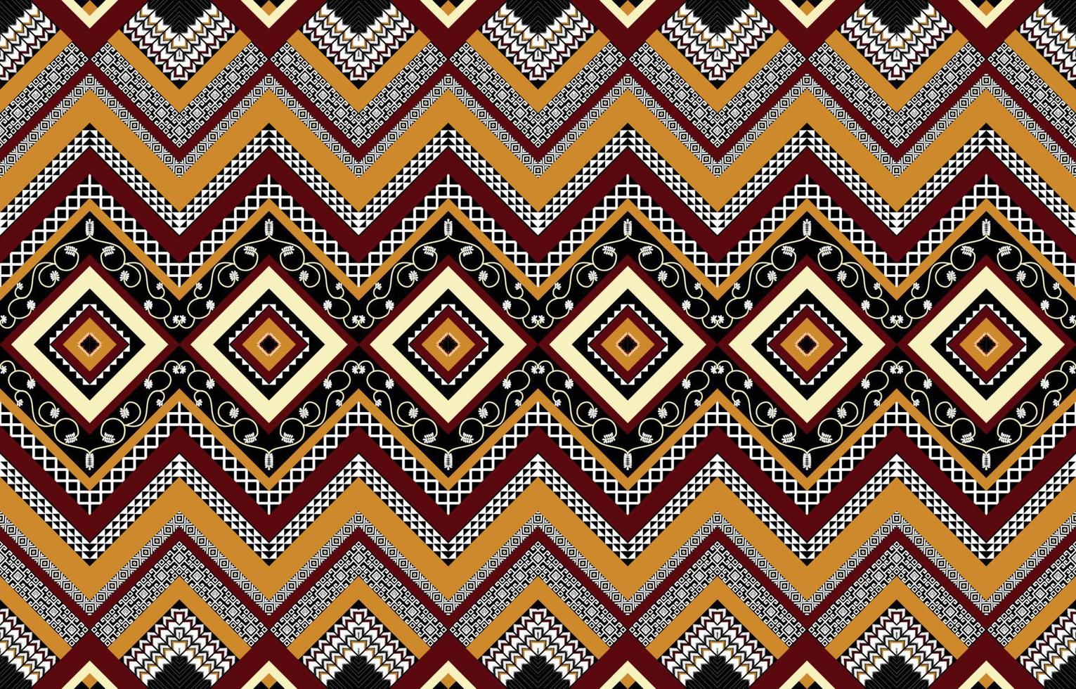 Geometric ethnic oriental ikat Zigzag seamless pattern traditional. Design for background, carpet, wallpaper, clothing, wrapping, Batik, fabric, linoleum, tile. Vector illustration. embroidery style.