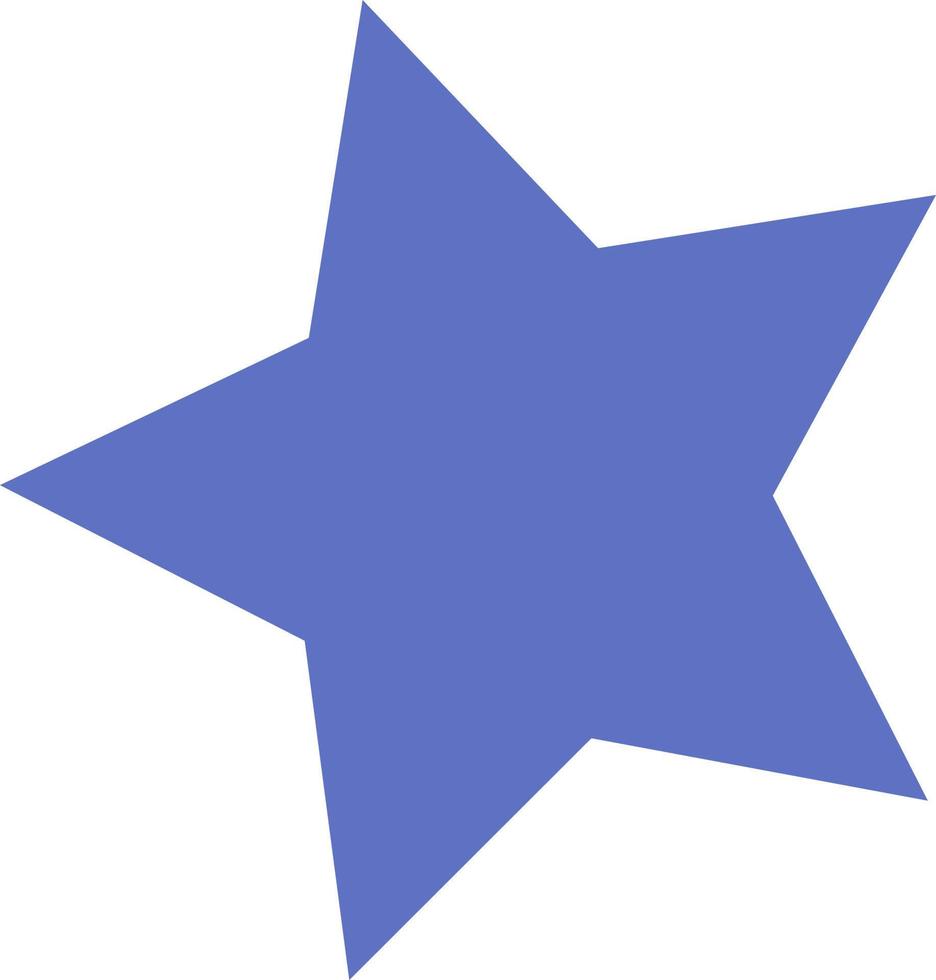 decoración de estrella azul. vector