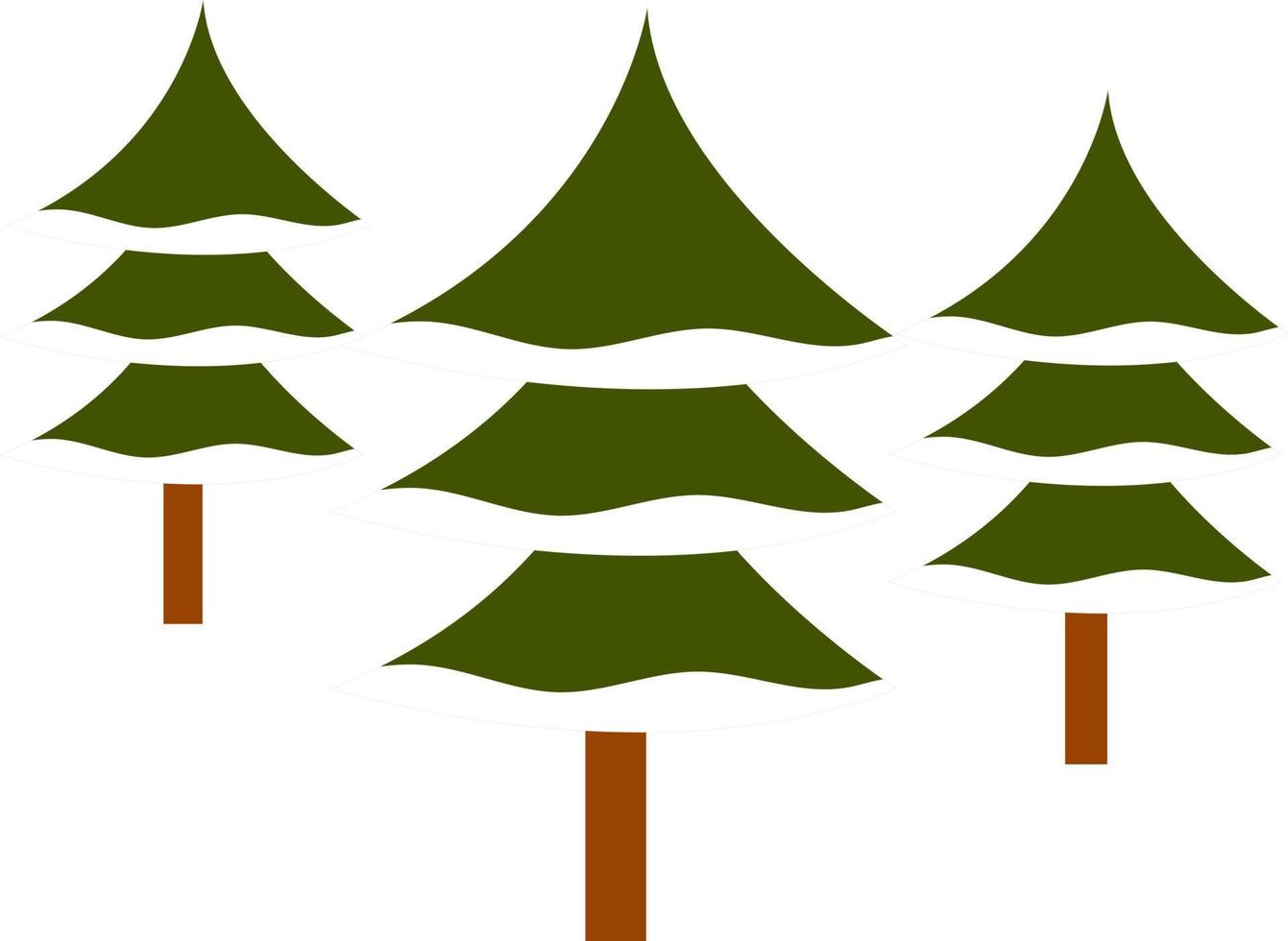 Christmas tree in the snow. vector