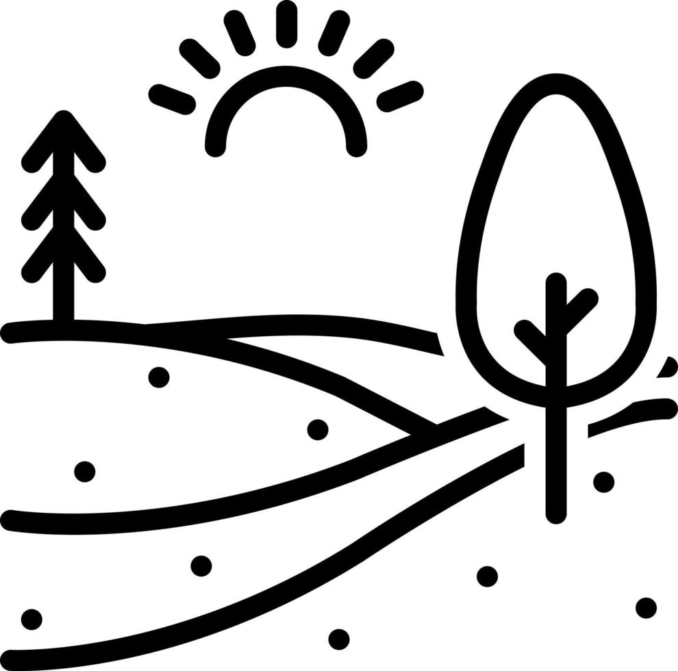 line icon for natural vector